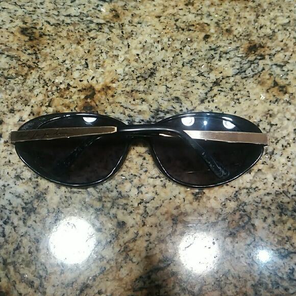 Vintage Ted Lapidus Sunglasses mod. TL 218 BM Rhinestone Black Oval Gold Jewel main image 10